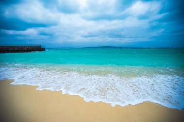 Miyakojima Günbatımı Plaj Sahnesi