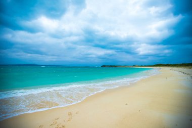 Miyakojima Günbatımı Plaj Sahnesi