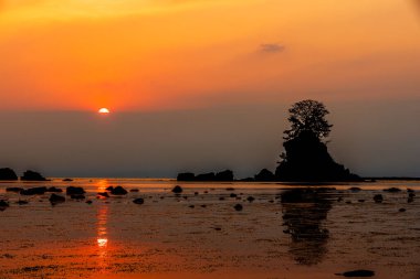 Toyama Bölgesindeki Amaharashi Sahili 'nden muhteşem görüntüler