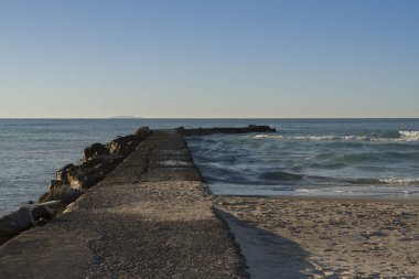 A small marina by the sea
