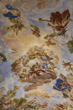 Luca Giordano 'nun Floransa' daki Medici Sarayı 'ndaki ayna galerisi.