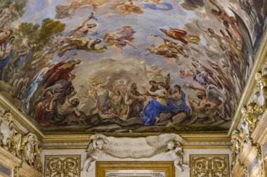 Luca Giordano 'nun Floransa' daki Medici Sarayı 'ndaki ayna galerisi.