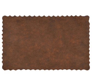 Kağıt şekerleme peçetesi. Kahverengi parşömen peçetesi beyaz arkaplan üzerinde izole, fırın klipsi