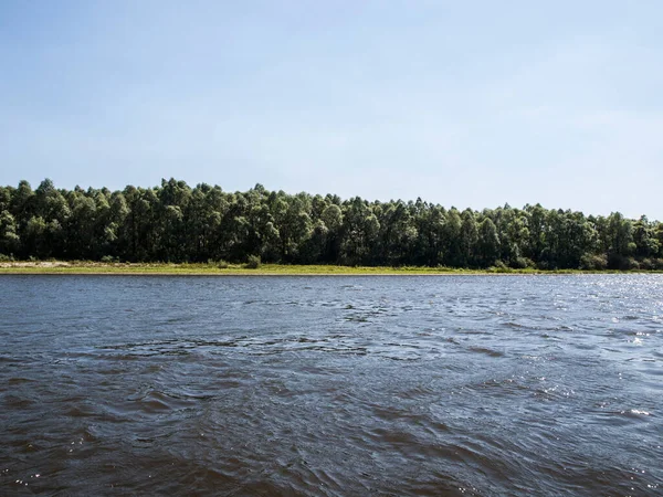 Yaz nehir arka plan. dalgalar ve derin su