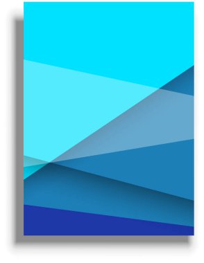 Sunum veya kitap kapağı şablonu, mavi vektör arkaplan, geometrik vektör şekli, iş sunumu kapağı