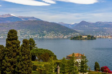 Isola Madre 'deki Palazzo Madre, Borromean Adaları, Maggiore Gölü, Piedmont, İtalya