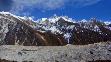 Himalaya Dağı, 8848 m, Nuptse Dağı, 7879 m ve Lhotse, 8516 m, Khumbu Himal, Himalaya, Nepal, Asya