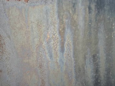 Mavi Gri Patina ile Eskimiş Paslı Metal Doku