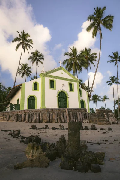 Pernambuco Brezilya 'daki Carneiros Plajı' ndaki Saint Benedict Şapeli