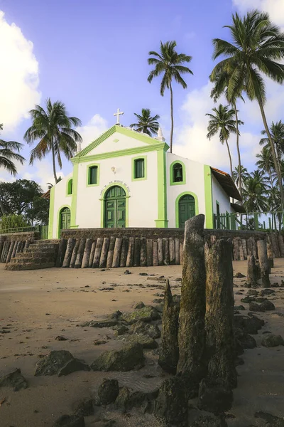 Pernambuco Brezilya 'daki Carneiros Plajı' ndaki Saint Benedict Şapeli