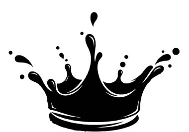 Sıvı desenli ayrıntılı siyah taç.