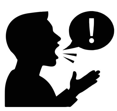 Adamın silueti yüksek sesle bağırıyor