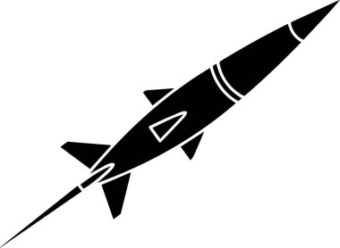 Uçan bir roketin vektör illüstrasyonu