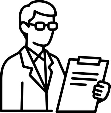 Elinde pano tutan bir doktorun resmi.