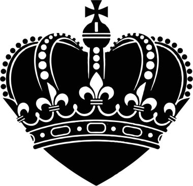 Karmaşık tasarım elementleriyle siyah kraliyet tacı