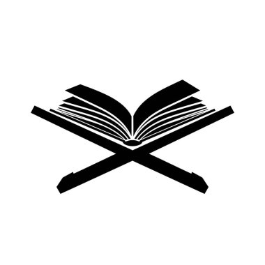 Dini çalışmaları ve bağlılığı sembolize eden geleneksel ahşap bir standın üzerinde duran açık kutsal bir Kur 'an kitabı..