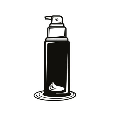 Sabun makinesinin ayrıntılı siyah beyaz çizimi