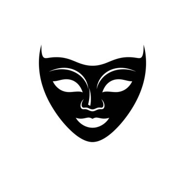 Göz ve ağız kesikli basit bir siyah maske. Tiyatroda veya maskeli baloda kullanılır..