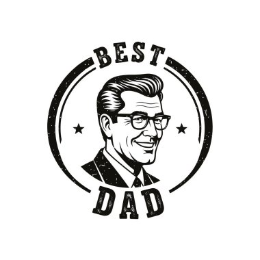 Gülümseyen bir adamın siyah beyaz çizimi