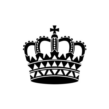 Kraliyetin siyah ve beyaz silueti krallığı, gücü ve monarşiyi simgeliyor..