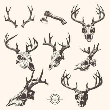 Tarzlı bir kafatası, hafif açılı, geniş kenarlı kovboy şapkası takıyor. Resim monokromatik bir palet ve desenli bir stil kullanır.