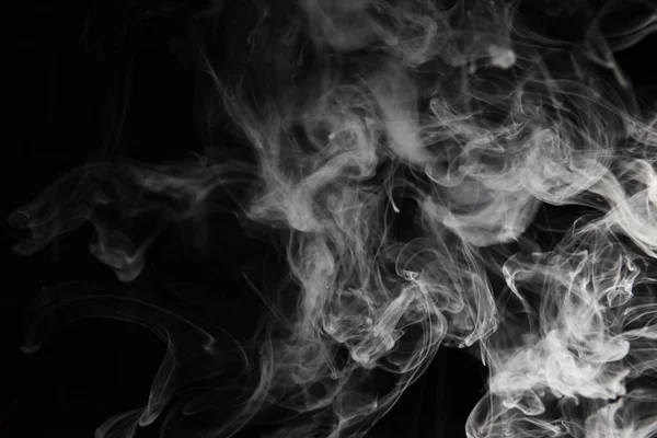 Clouds White Smoke Black Background — Stock Photo, Image