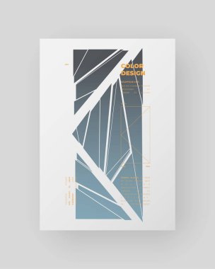 Çatlak Geometrili Modern Minimalist Poster, Markalaşma ve Sosyal Medya Reklamları için İsviçre Tasarım Vektör Şablonları
