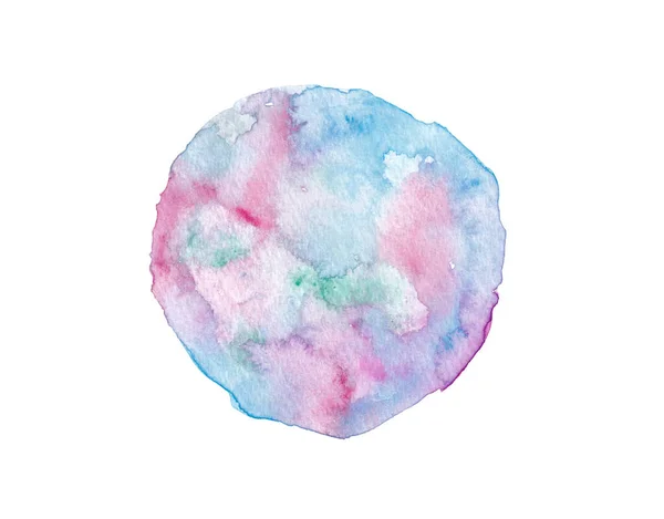 Abstract Pink Blue Watercolor Painting Background Circle — Stock Photo, Image