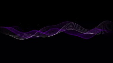 Mor Gradyan Parçacık Çizgisi Yaratıcı Videolar İçin Yumuşak Soyut Akış Arkaplanını Dalgaladı
