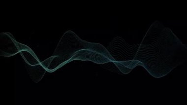 3B Akışkan Hareketindeki Dijital Parçacıklarla Dinamik Ses Dalgası Animasyonu