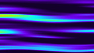 Mavi ve mor renkli neon soyut dalgalar parlak ışık çizgileri ve yumuşak hareket bulanıklığı ile akışkan bir arkaplan oluştururlar. Fütürist ve enerjik, dijital tasarım, sunumlar ve multimedya projeleri için ideal