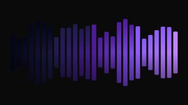 Dinamik Mor Ses Görüntüleme Çubukları Karanlık Arkaplanda Nabız Veriyor