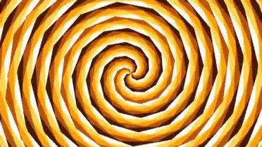 Hipnotik Geometrik Dönme Şablonu, Soyut Optik İllüzyon Arkaplanı Oluşturan Sıcak Tonlarda Kusursuzca Dönüyor