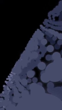 Siyah arkaplanda hızla yükselen koyu mavi kabarcıklar