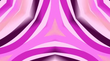 Simetride hareket eden canlı pembe ve mor renkleri içeren büyüleyici soyut bir tasarım dinamik ve büyüleyici bir görsel etki yaratır..