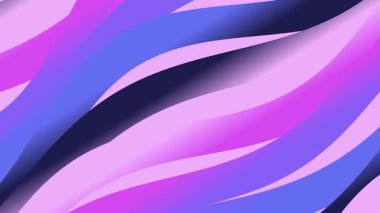 Pembe ve pürüzsüz şekiller ekranda süzülür dinamik ve renkli bir görsel efekt yaratır