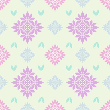 Pastel pembe ve mavi renklerle süslenmiş büyüleyici ve narin bir çiçek deseni. Bu tasarım herhangi bir projeye zarafet katmak için mükemmeldir..