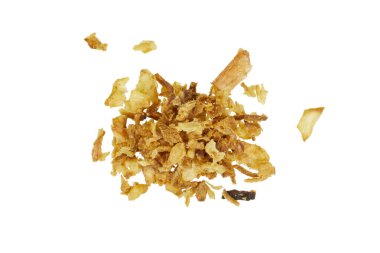 Kızarmış soğan ya da kavrulmuş soğan yığını.