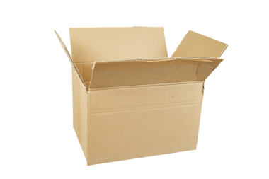 boş karton kutu veya teslim kahverengi karton kutu beyaz veya şeffaf png izole