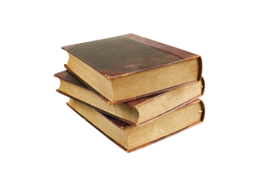 Beyaz ya da şeffaf png üzerinde izole edilmiş eski ortaçağ kitapları yığını