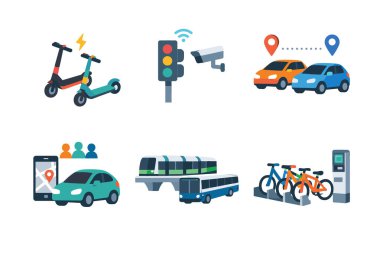 Taşıma seti, vektör illüstrasyonu