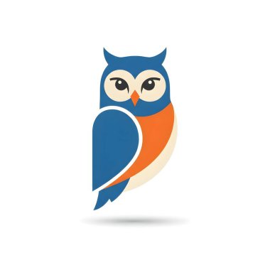 Yaratıcı Markalaştırma Kimliği için Modern Geometrik Baykuş Karakteri