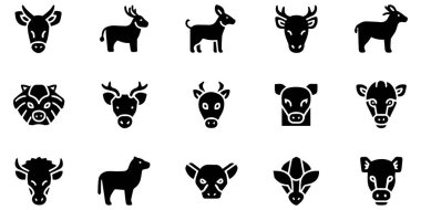 Beyaz arkaplanda siyah yaban domuzu siluetleri