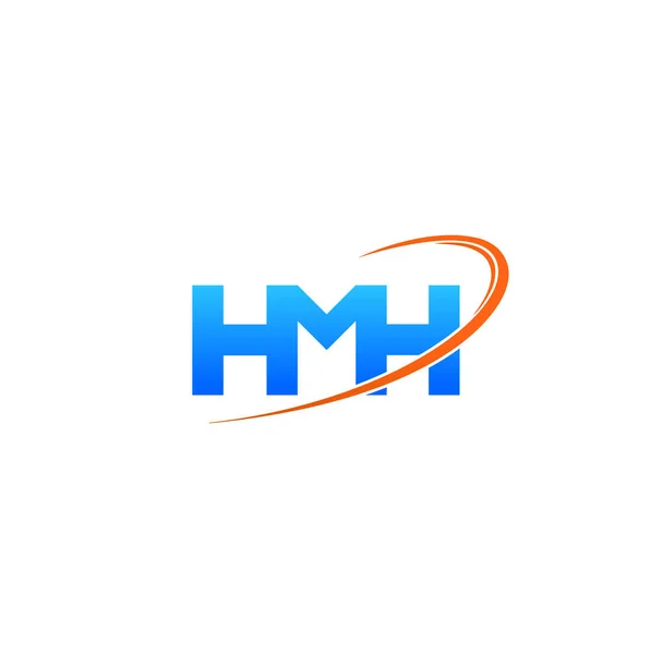 Hmh Typography Logo Hmh Letters Monogram Vector — Stok Vektör