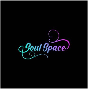 Soul Space decorative typography. Soul space calligraphy.
