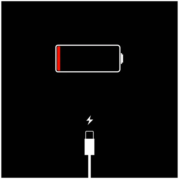Iphoneはジンボルを充電していません Iphoneデバイスの充電器を接続する — ストックベクタ