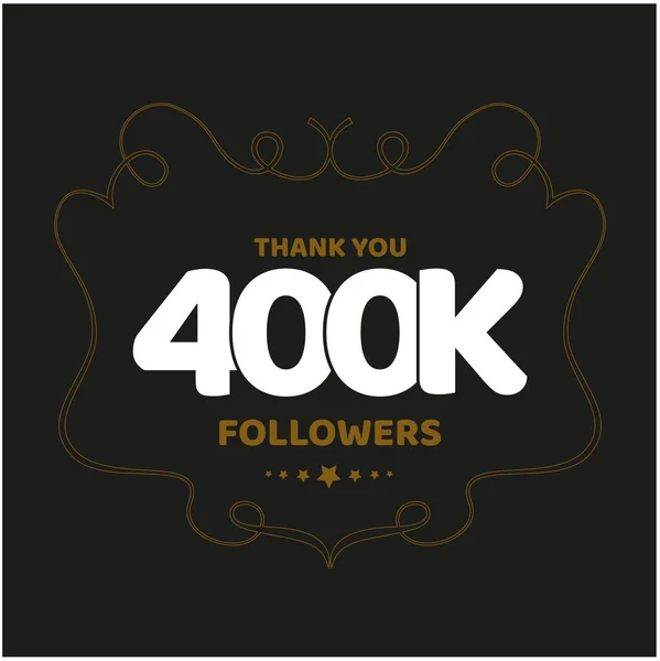 Messaggio Ringraziamento Follower Aver Completato 500K Follower Sui Social Media — Vettoriale Stock