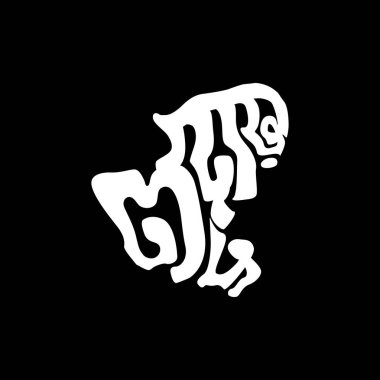 Devanagari Betiği ile Ladakh Haritası Harfleri.