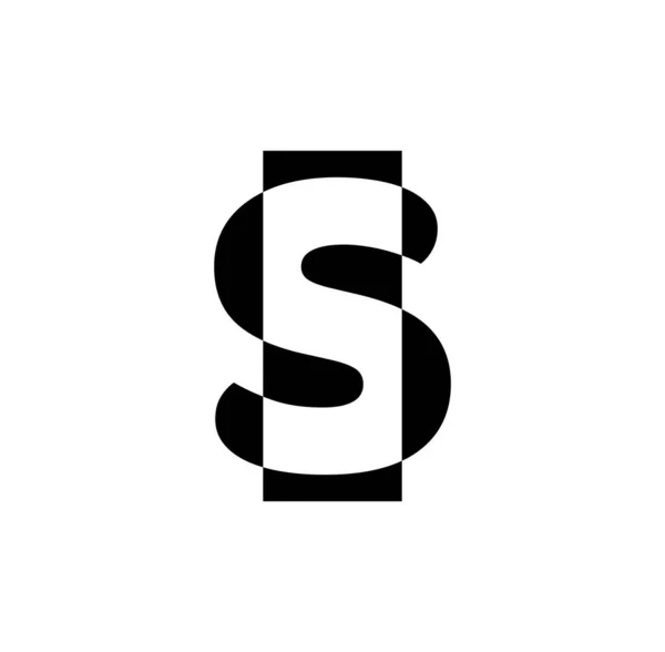 Monograma Negativo Positivo Icono Letras Color Alternativo — Vector de stock