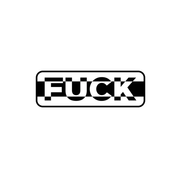 Fuck Typography Fuck Letter Letetring — Vettoriale Stock